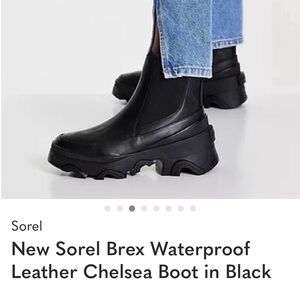 Sorel Black Waterproof Leather Chelsea Boots